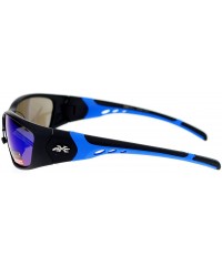 Oval Xlopp Sports Fashion Sunglasses Unisex Oval Wrap Matte Frame Rubber - Blue - CH127364FAP $9.61