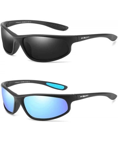 Sport Polarized Sports Sunglasses For Men Cycling Driving Fishing 100% UV Protection - CZ18ZTRYK9X $43.31
