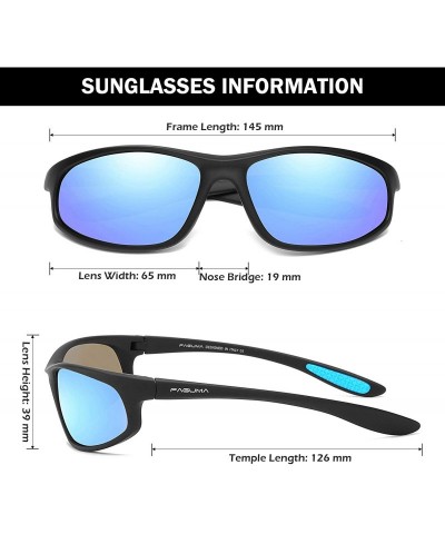 Sport Polarized Sports Sunglasses For Men Cycling Driving Fishing 100% UV Protection - CZ18ZTRYK9X $19.06