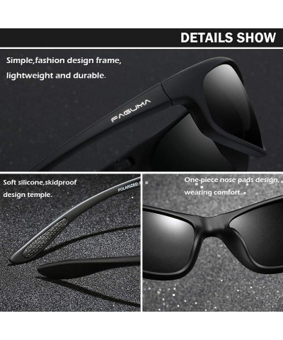 Sport Polarized Sports Sunglasses For Men Cycling Driving Fishing 100% UV Protection - CZ18ZTRYK9X $19.06