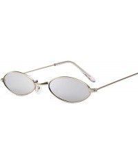 Oval Retro Small Oval Sunglasses Women Female Vintage Hip Hop Black Glasses Retro Sunglass Ladies Luxury Eyewear - CG18XS6ZXS...