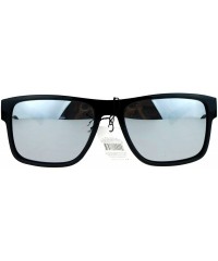 Wayfarer Kush Mens Color Mirror Rectangular Plastic Sport Sunglasses - Grey - CL12N9HU4F3 $11.08