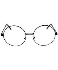 Oversized V3069-VP Oversized 2 3/8" Metal Round Eyeglasses - S1785v Black-clear - C9129IFUWC5 $18.03