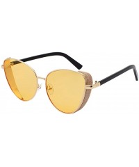Oversized Polarized Sunglasses for Women Vintage Big Frame Sun Glasses Ladies Shades Round Retro Plastic Frame Sunglasses - C...