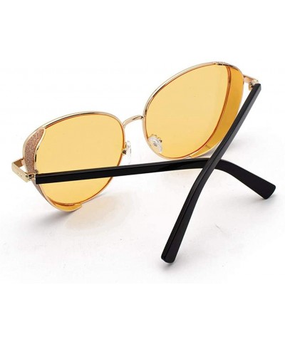 Oversized Polarized Sunglasses for Women Vintage Big Frame Sun Glasses Ladies Shades Round Retro Plastic Frame Sunglasses - C...