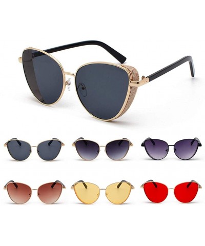 Oversized Polarized Sunglasses for Women Vintage Big Frame Sun Glasses Ladies Shades Round Retro Plastic Frame Sunglasses - C...