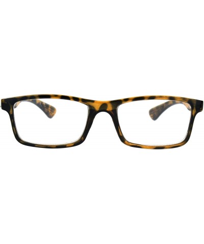 Rectangular Luxury Fashion Classic Thin Rectangular Plastic Frame Reading Glasses - Tortoise - CB1836Q2YKK $12.26