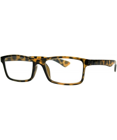 Rectangular Luxury Fashion Classic Thin Rectangular Plastic Frame Reading Glasses - Tortoise - CB1836Q2YKK $12.26