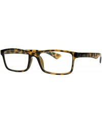 Rectangular Luxury Fashion Classic Thin Rectangular Plastic Frame Reading Glasses - Tortoise - CB1836Q2YKK $12.26