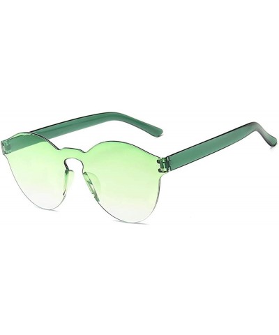 Round Unisex Fashion Candy Colors Round Outdoor Sunglasses Sunglasses - Grass Green - CG190S9ZXXT $30.38