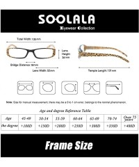 Rectangular 3-Pairs Womens Designer Spring Hinge Rhinestone Lightweight Reading Glasses - 5 Pairs Value Pack in Leopard - CE1...