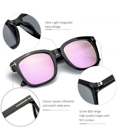 Round Fashion Sunglasses for Women Polarized Driving Anti Glare 100% UV Protection Stylish Design - CL18XMOGTO5 $27.29