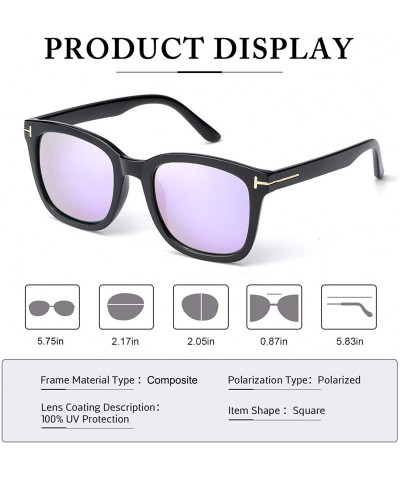 Round Fashion Sunglasses for Women Polarized Driving Anti Glare 100% UV Protection Stylish Design - CL18XMOGTO5 $27.29