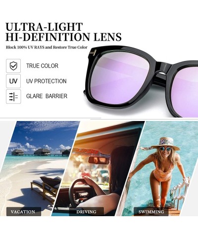 Round Fashion Sunglasses for Women Polarized Driving Anti Glare 100% UV Protection Stylish Design - CL18XMOGTO5 $27.29