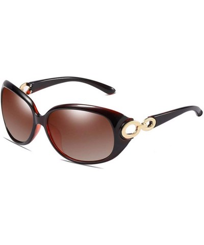Oversized Classic Polarized Sunglasses for Women Antiglare Ultraviolet Driving - B - CN18Q88UEZM $21.38