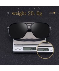 Oversized Ultra Light Men's Polarized Sunglasses Pilot for Men & Women Classic Style for Traveling Driving - C618968WLAR $11.90