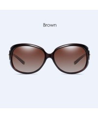 Oversized Classic Polarized Sunglasses for Women Antiglare Ultraviolet Driving - B - CN18Q88UEZM $21.38