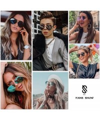 Oversized Oversized Aviator Sunglasses Mirrored Flat Lens for Men Women UV400 SJ1083 - C3 Gold Frame/Pink Mirrored Lens - CH1...