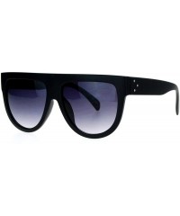 Oversized Retro Oversized Flat Top Mafia Mobster Thick Plastic Fashion Sunglasses - Matte Black - CI1260I0XKT $8.19