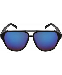 Aviator Fashion Aviator Brow Bar Plastic Sunglasses w/Mirrored Lens 541086TT-REV - CO180UA287N $8.52