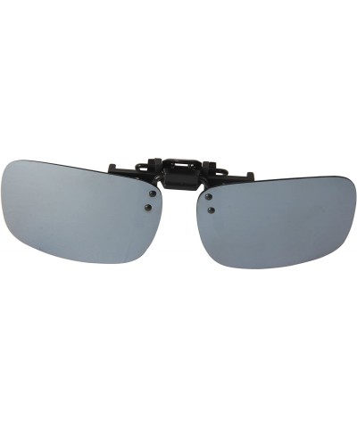 Rectangular Polarized Men Women Outdoor Sport Clip on Flip up Driving Sunglasses - Silver Lsp101 - C211MNV6R1R $17.23