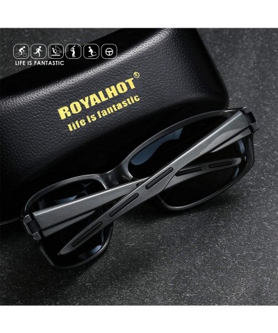 Sport Men Sport Sunglasses Polarized Women UV 400 Protection 65MM Baseball Fashion Style Driving - Black Grey - C4193I2M67H $...