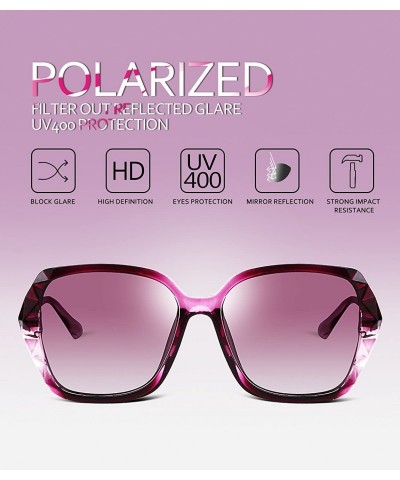 Oversized Classic Polarized Women Sunglasses Sparkling Composite Frame B2289 - 2 Black/Fade Smoke - CG180HUG3XT $13.68