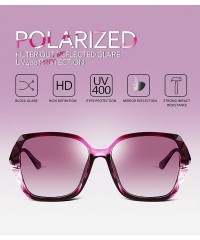 Oversized Classic Polarized Women Sunglasses Sparkling Composite Frame B2289 - 2 Black/Fade Smoke - CG180HUG3XT $13.68