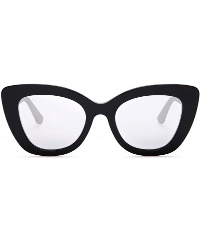 Aviator Eyewear - Raven - Designer Cat Eye Sunglasses for Women - 100% UVA/UVB - Black + Grey Flash - CF197XR6ZIN $40.60