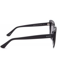Aviator Eyewear - Raven - Designer Cat Eye Sunglasses for Women - 100% UVA/UVB - Black + Grey Flash - CF197XR6ZIN $40.60