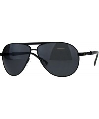 Aviator Mens Aviator Sunglasses Designer Style Aviators Spring Hinge UV 400 - Black - CL18GUU6A6H $13.60