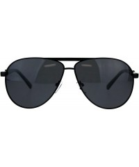 Aviator Mens Aviator Sunglasses Designer Style Aviators Spring Hinge UV 400 - Black - CL18GUU6A6H $13.60