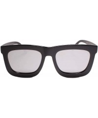 Aviator Retro Stylish 90s 00s Hip Hop Dope Night Clubbing Square Sunglasses - Chrome - CC18YYGZY49 $23.62