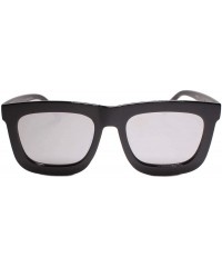 Aviator Retro Stylish 90s 00s Hip Hop Dope Night Clubbing Square Sunglasses - Chrome - CC18YYGZY49 $13.23