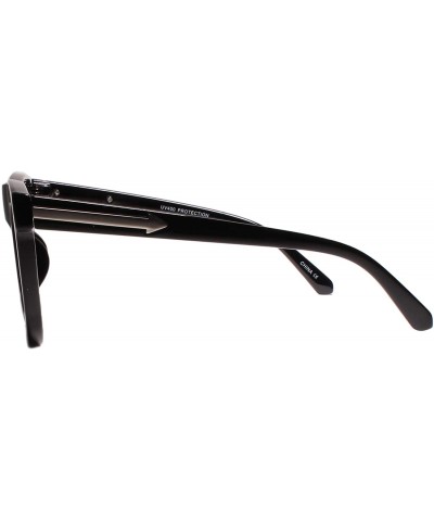 Aviator Retro Stylish 90s 00s Hip Hop Dope Night Clubbing Square Sunglasses - Chrome - CC18YYGZY49 $13.23