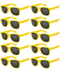 Wayfarer 10 Pars of Colored Frame Vintage Retro Sunglasses Smoke Lens OWL - Yellow_10_pairs - CQ1272EKVY3 $18.23