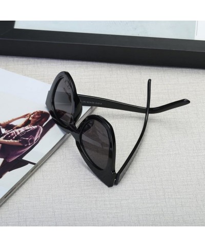 Cat Eye Women Fashion Retro Cat Eye Sunglasses Designer Square Frame Eyeglass Shades (BKGY) - BKGY - CH18XGHDSKX $8.07