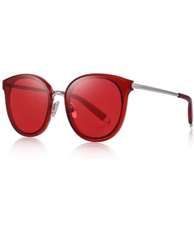Aviator DESIGN Women Classic Fashion Cat Eye Sunglasses 100% UV Protection C01 Black - C03 Red - CU18XGEGUO2 $28.06