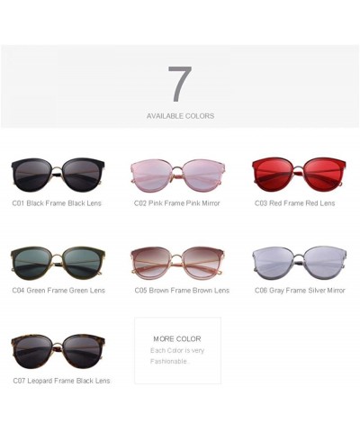 Aviator DESIGN Women Classic Fashion Cat Eye Sunglasses 100% UV Protection C01 Black - C03 Red - CU18XGEGUO2 $18.71