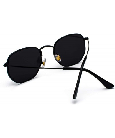 Square Vintage Gold Sunglasses Men Square Metal Frame Silver Brown Black Small Sun Glasses Female Unisex Summer Style - C0197...