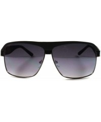 Square Stylish Vintage Mens Womens Retro 80s 90s Square Sunglasses Frame - Matte Black - CY18XD870LR $9.72