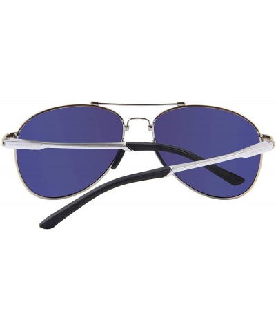 Oval Mens Polarized Aviation Super light Flexible Frame Sunglasses S8716 - Silver - CH12JRWB9TT $34.12