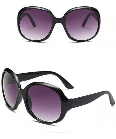 Cat Eye Oversized Sunglasses Vintage Plastic Fashion - Black - C118RZZQCRS $17.29