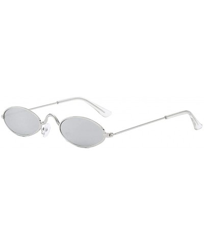Oval Unisex Small Frame Oval Sunglasses Metal Ocean Sunglasses Trendy Fashion Glasses - I - CR196WSDR8L $16.60