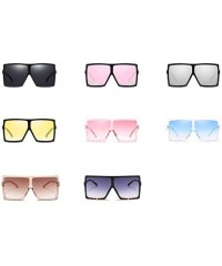 Square Square Oversized Sunglasses Women Big Frame Colorful Sun Glasses Men Mirror Gradient Hip Hop Shades Glasses - C018U63R...