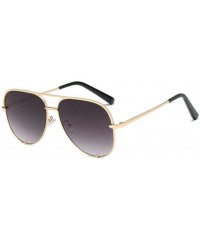 Aviator QUAY Australia X Desi Perkins Key Sahara Fade Sunglasses Mini Aviator - Gold Gradient Gray - CH18ZIC9GTD $8.01
