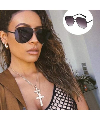 Aviator QUAY Australia X Desi Perkins Key Sahara Fade Sunglasses Mini Aviator - Gold Gradient Gray - CH18ZIC9GTD $8.01