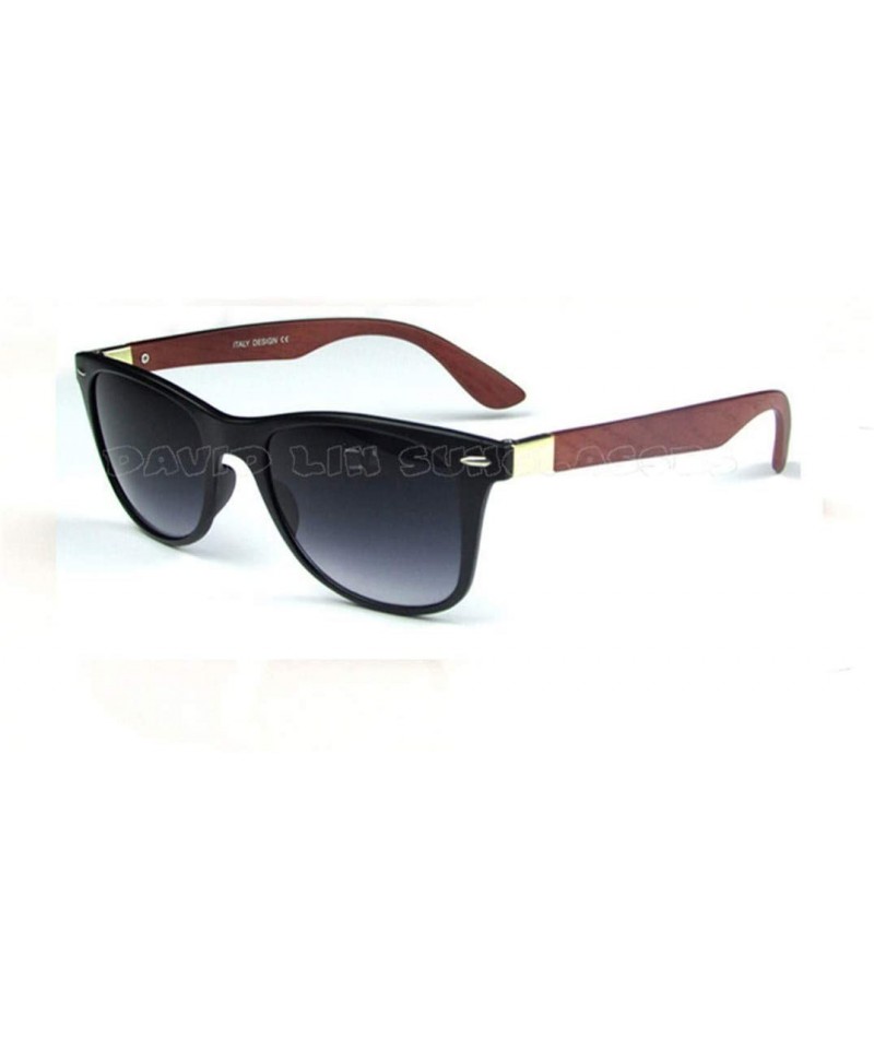 Wrap Coating Eye Men Wood Bamboo Women Printed Wrap 52MM Sunglasses - C9 No Logo - CJ18M3NRNRQ $26.34