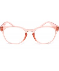 Rectangular Unisex Plastic Rectangular Mod Dressy Fashion Reading Glasses - Pink - CO18ZYERICQ $19.33