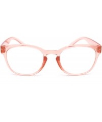 Rectangular Unisex Plastic Rectangular Mod Dressy Fashion Reading Glasses - Pink - CO18ZYERICQ $7.73